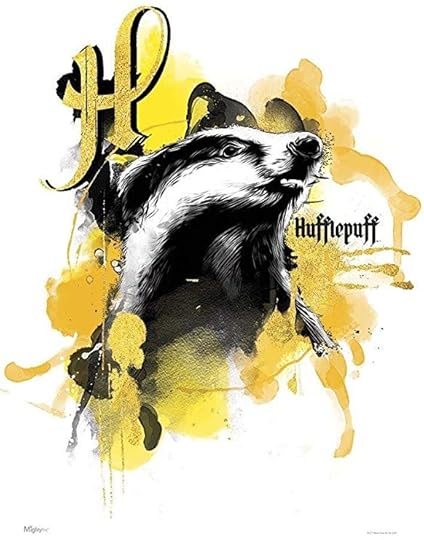 MightyPrint Harry Potter - House Urban Watercolor - Hufflepuff ...