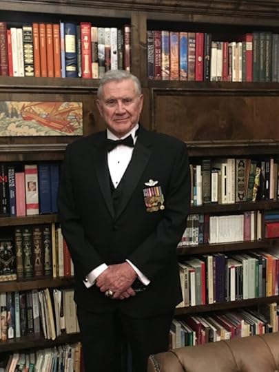 Colonel Hank Hoffman in a tuxedo with military ribbons