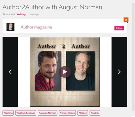 Online Radio show Author2Author features Thriller Author August Norman
