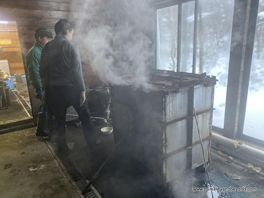 thermal steam oven at Geocolor: Hachimantai Geothermal Dyeing in Hachimantai city, Japan