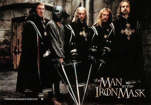 Gabriel Byrne, Leonardo DiCaprio, John Malkovich, Gérard Depardieu and Jeremy Irons in The Man in the Iron Mask (1998)
