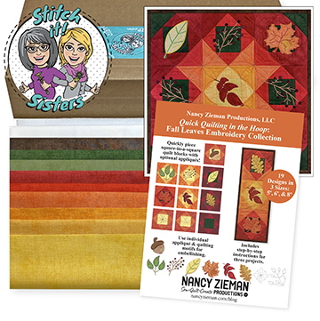 Stitch it! Sisters Quick Quilting in the Hoop Fall Leaves Wall Hanging Bundle Box at ShopNZP.com