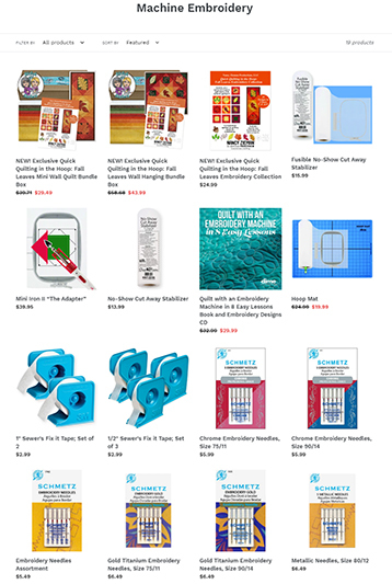 Machine Embroidery Supplies available at ShopNZP.com