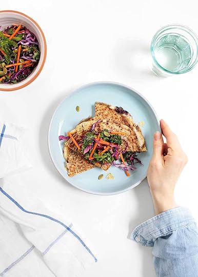 quesadillas made with chipotle kale slaw