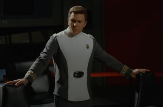 Parting scene of Star Trek Continues, with Admiral Kirk on the bridge