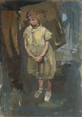 Little Girl in Glasgow Back Court by Joan Eardley