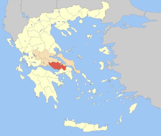 Boeotia within Greece. Home of Plutarch born c. AD 46