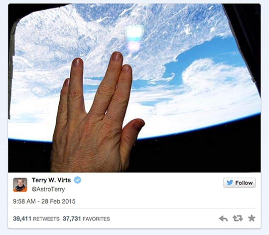 Terry Virts was in space when Leonard Nimoy passed away. Here’s how he honoured him.