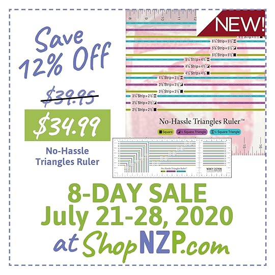 Sale at ShopNZP Save 12 Percent Off Nancy Zieman's No-Hassle Triangles Ruler available Exclusively at ShopNZP.com