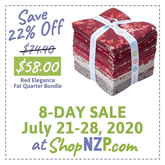 Sale at ShopNZP.com Save 22 Percent Off Red Elegance Fat Quarter Bundle