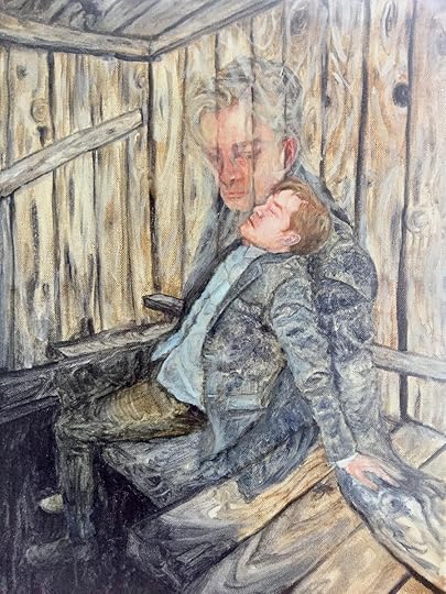 Illustration of a scene from Avoid The Day- an oil painting by Sarah Zar