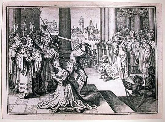 A German engraving c. 1830, showing Anne Boleyn’s execution.