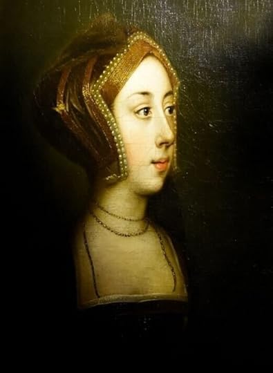 A portrait of Anne Boleyn by an unknown artist, copied from an original by Hans Holbein the Younger.