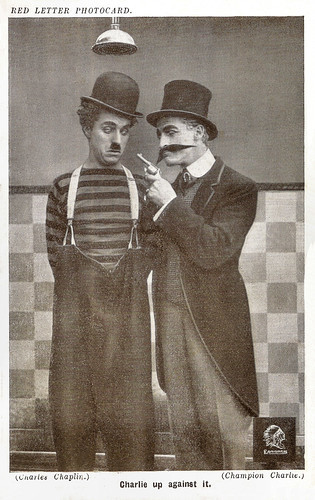Charlie Chaplin and Leo White in The Champion (1915)