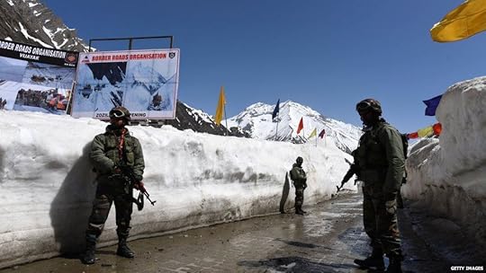 Military personnel on China-India border