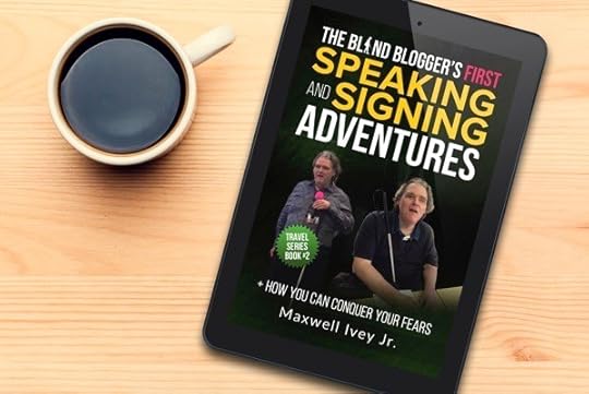 FINAL IMAGE BOOK 4 Promo image of travel series book 2 on tablet with a cup of coffee next to it