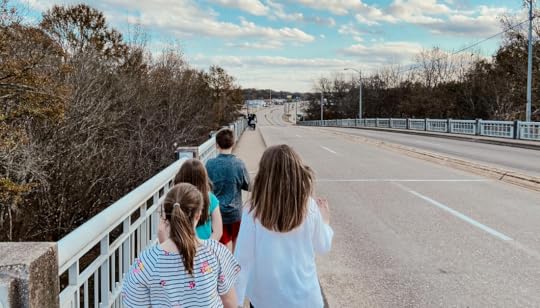 walking on the bridge John Lewis walked on