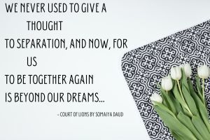 We never used to give a thought To separation, and now, for us To be together again Is beyond our dreams...