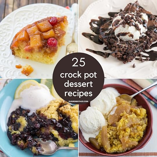 25 Crock Pot Dessert Recipes featured recipes collage photo