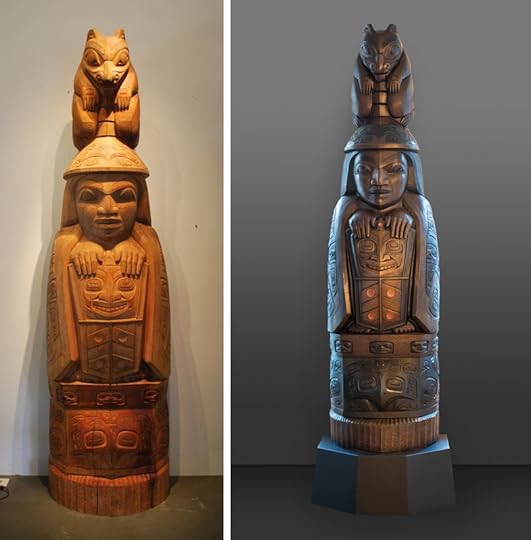 Family Story Totem by Preston Singletary