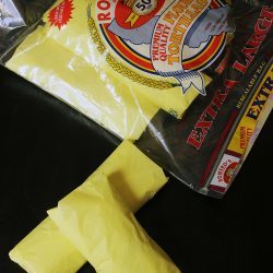 wrapped burritos in bag and on table