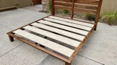slat-back platform bed no mattress