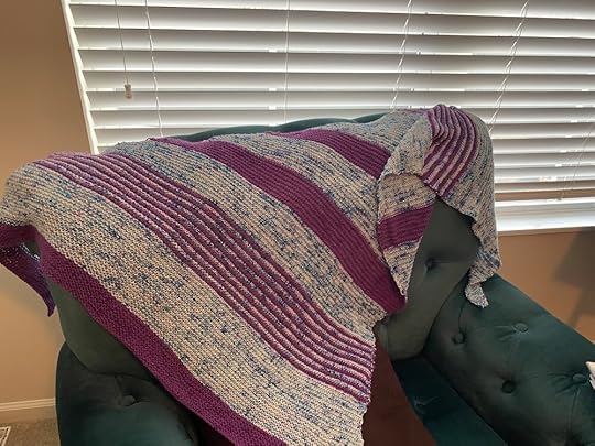 Garter Graffiti shawl—Ravelry notes here