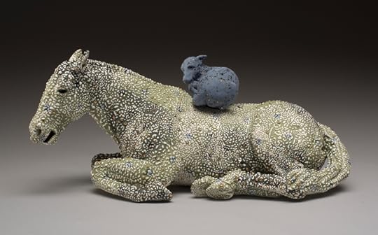 Earth/Horse Teapot with Dog Lid by Adrian Arleo