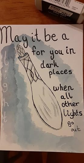 I also painted a bunch of postcards to mail out this week.