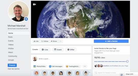 Screenshot of Michael Marshall's Facebook Page