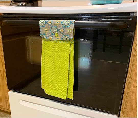 No-Hassle Kitchen Towel Topper Sewing Tutorial at the Nancy Zieman Productions Blog Featuring Wildflower Boutique Fabrics by Riley Blake Designs