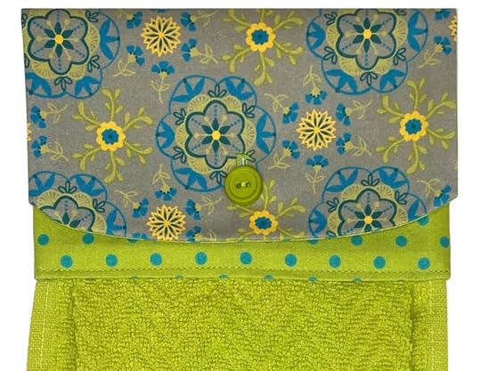No-Hassle Kitchen Towel Topper Sewing Tutorial at the Nancy Zieman Productions Blog Featuring Wildflower Boutique Fabrics by Riley Blake Designs