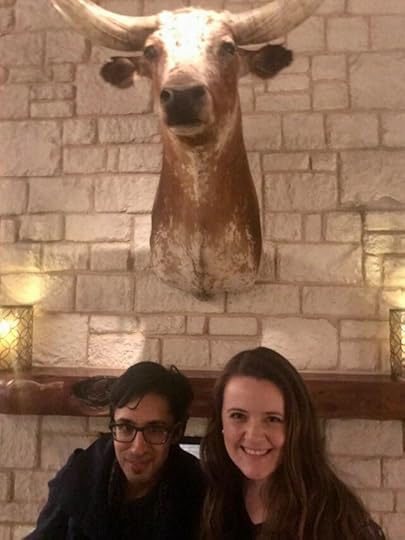 Boze and I with the local stoic bovine