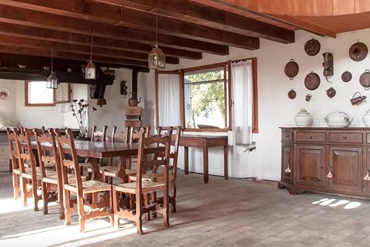 Inside the farm house for rent on this 50-acre private island in Venice