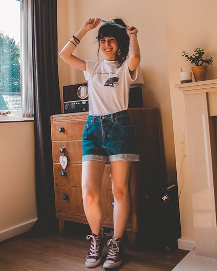 Me pairing up a minimalist graphic t-shirt and shorts