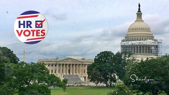 United States Capital Building under button saying HR Votes showing the importance of voting