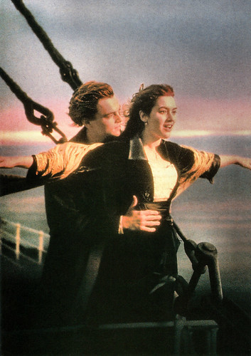 Kate Winslet and Leonardo DiCaprio in Titanic (1997)