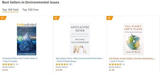 Climate Change Thriller hits #1 on Amazon