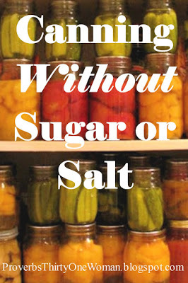 Canning Without Sugar or Salt
