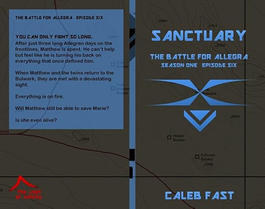 Cover for the newly released book: The Battle for Allegra: Sanctuary. Copyright Caleb Fast 2020