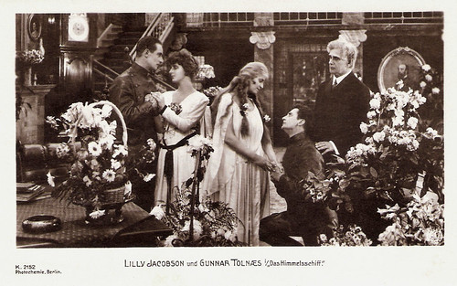 Lilly Jacobson and Gunnar Tolnaes in Himmelskibet (1918)
