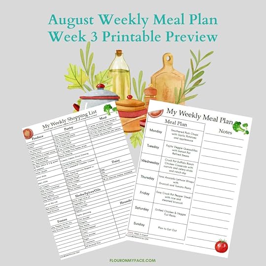 August Meal Plan Prinatble Preview