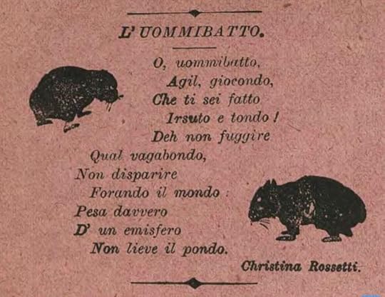 Un poema della sorella di Dante, Christina, scritto nella lingua paterna, sull'immancabile wombat