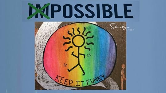 wall art showing person walking in front of a rainbow and showing deliberate practice