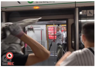 Throwing an umbrella