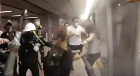 She resists but is outnumbered