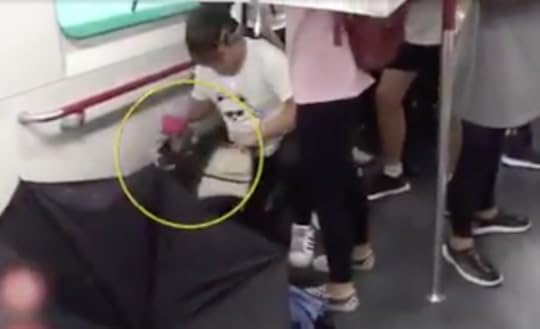 In train hide gas masks