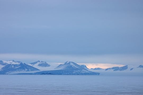 Something about McMurdo Sound attracted and held cloudcover; frequently one could see clear skies to the north and/or south, but be in shadow oneself. I particularly liked night where the sun, on its circuit, was behind the Western Mountains, making them stand out in silhouette and doing nice things with blue and orange.