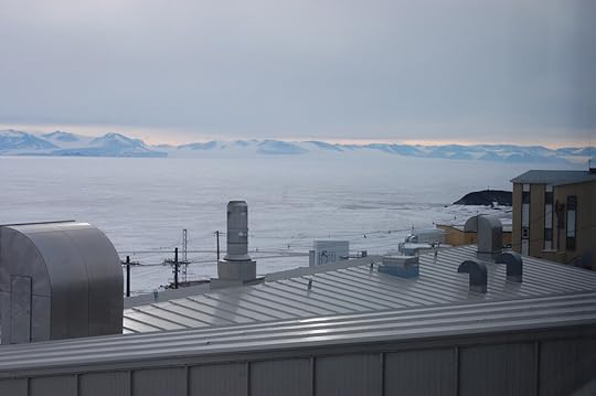 Looking over the roofs of the Crary Lab and the MacOps building to Hut Point and Vince’s Cross, familiar from Wilson’s paintings. There were times I felt bizarrely like I’d time-travelled to the future, and this view often brought that feeling on.