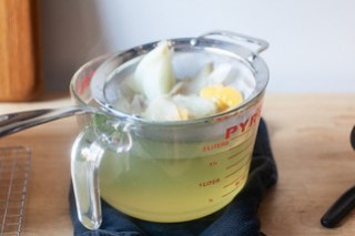 strain the corn broth